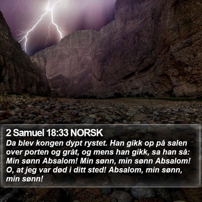2 Samuel 18:33 NORSK Bible Verse Image