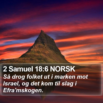 2 Samuel 18:6 NORSK Bible Verse Image