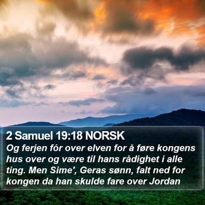 2 Samuel 19:18 NORSK Bible Verse Image