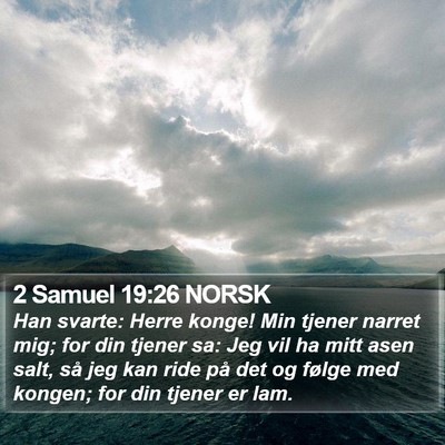 2 Samuel 19:26 NORSK Bible Verse Image