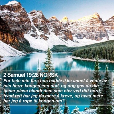 2 Samuel 19:28 NORSK Bible Verse Image