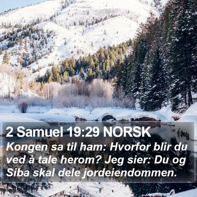 2 Samuel 19:29 NORSK Bible Verse Image