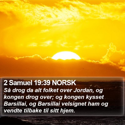 2 Samuel 19:39 NORSK Bible Verse Image