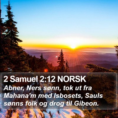 2 Samuel 2:12 NORSK Bible Verse Image