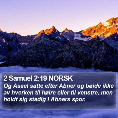 2 Samuel 2:19 NORSK Bible Verse Image