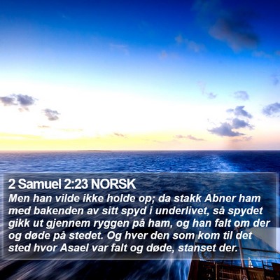 2 Samuel 2:23 NORSK Bible Verse Image