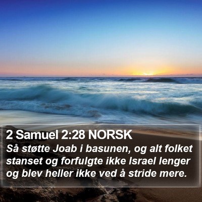 2 Samuel 2:28 NORSK Bible Verse Image