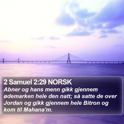 2 Samuel 2:29 NORSK Bible Verse Image