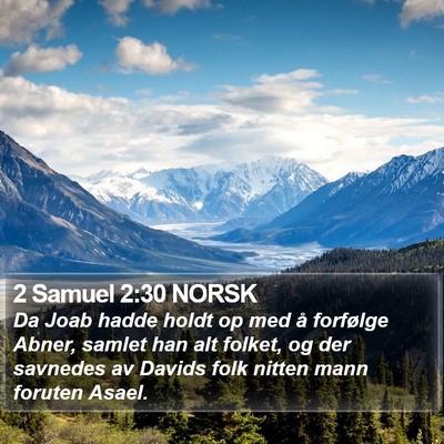 2 Samuel 2:30 NORSK Bible Verse Image