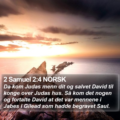 2 Samuel 2:4 NORSK Bible Verse Image