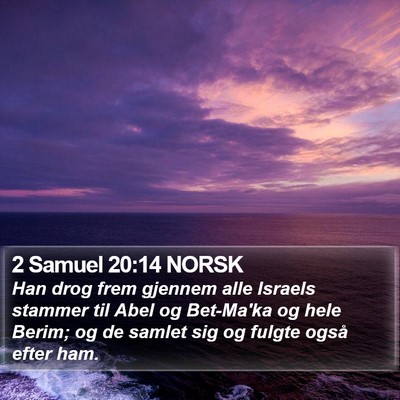 2 Samuel 20:14 NORSK Bible Verse Image