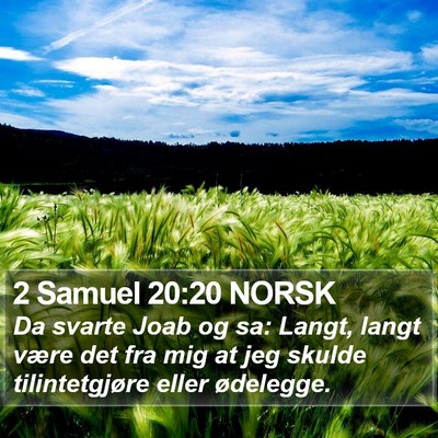2 Samuel 20:20 NORSK Bible Verse Image