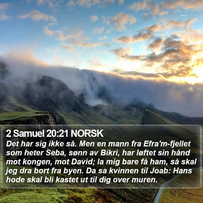 2 Samuel 20:21 NORSK Bible Verse Image