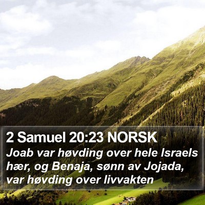 2 Samuel 20:23 NORSK Bible Verse Image