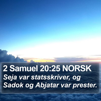 2 Samuel 20:25 NORSK Bible Verse Image
