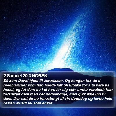 2 Samuel 20:3 NORSK Bible Verse Image