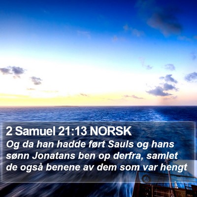 2 Samuel 21:13 NORSK Bible Verse Image