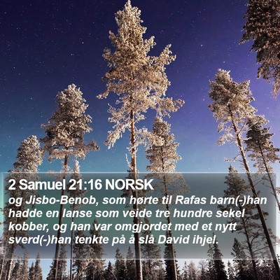 2 Samuel 21:16 NORSK Bible Verse Image