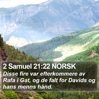 2 Samuel 21:22 NORSK Bible Verse Image