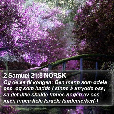 2 Samuel 21:5 NORSK Bible Verse Image