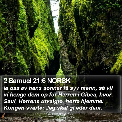2 Samuel 21:6 NORSK Bible Verse Image