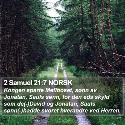 2 Samuel 21:7 NORSK Bible Verse Image