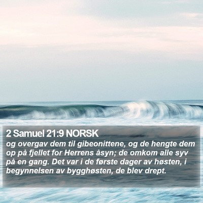 2 Samuel 21:9 NORSK Bible Verse Image