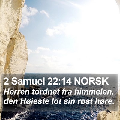 2 Samuel 22:14 NORSK Bible Verse Image
