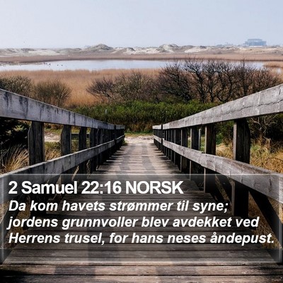 2 Samuel 22:16 NORSK Bible Verse Image