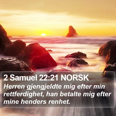 2 Samuel 22:21 NORSK Bible Verse Image