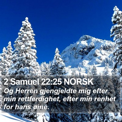 2 Samuel 22:25 NORSK Bible Verse Image