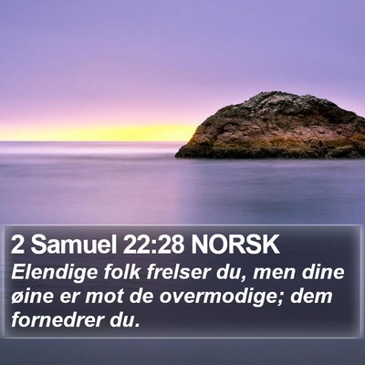2 Samuel 22:28 NORSK Bible Verse Image