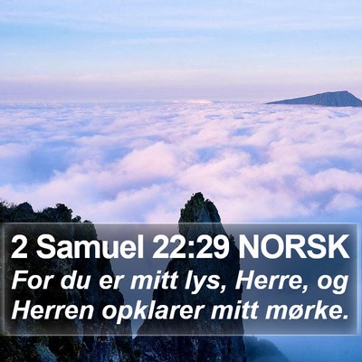 2 Samuel 22:29 NORSK Bible Verse Image
