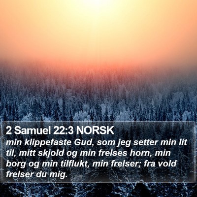 2 Samuel 22:3 NORSK Bible Verse Image