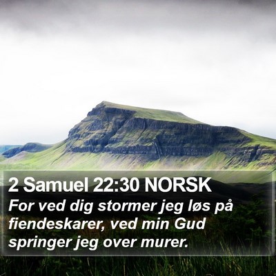 2 Samuel 22:30 NORSK Bible Verse Image