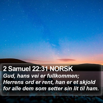 2 Samuel 22:31 NORSK Bible Verse Image