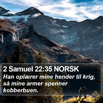 2 Samuel 22:35 NORSK Bible Verse Image