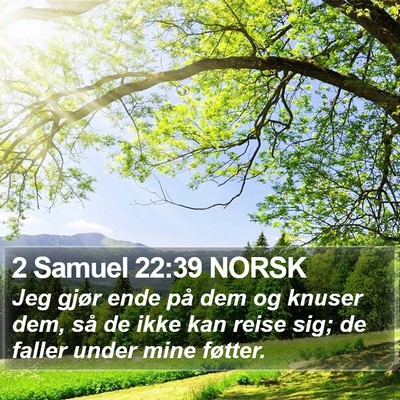 2 Samuel 22:39 NORSK Bible Verse Image