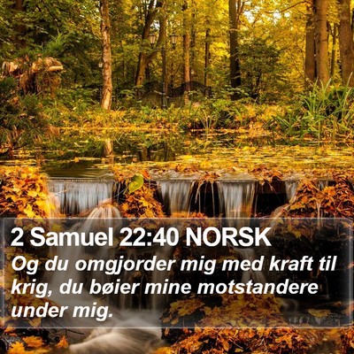 2 Samuel 22:40 NORSK Bible Verse Image