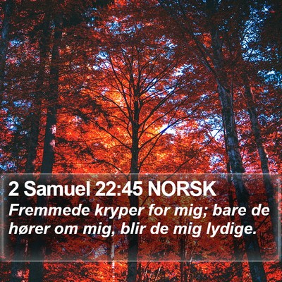 2 Samuel 22:45 NORSK Bible Verse Image