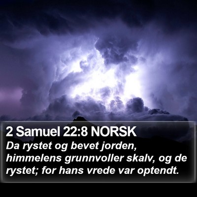 2 Samuel 22:8 NORSK Bible Verse Image