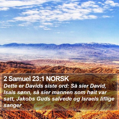 2 Samuel 23:1 NORSK Bible Verse Image