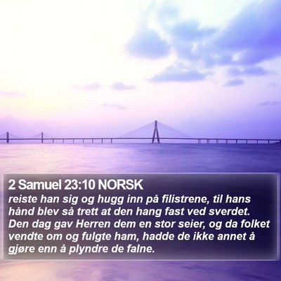 2 Samuel 23:10 NORSK Bible Verse Image