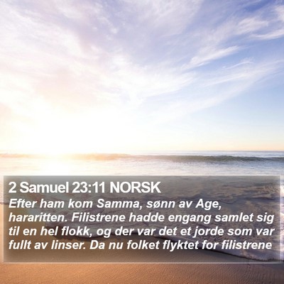 2 Samuel 23:11 NORSK Bible Verse Image