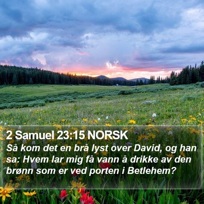 2 Samuel 23:15 NORSK Bible Verse Image