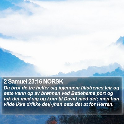 2 Samuel 23:16 NORSK Bible Verse Image