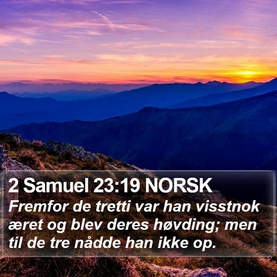 2 Samuel 23:19 NORSK Bible Verse Image