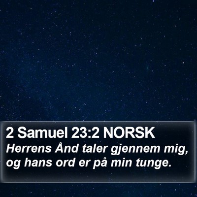 2 Samuel 23:2 NORSK Bible Verse Image