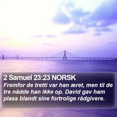 2 Samuel 23:23 NORSK Bible Verse Image