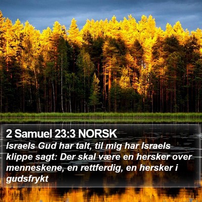 2 Samuel 23:3 NORSK Bible Verse Image